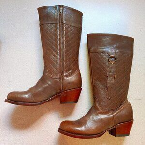 Golden Guns Quilted Cowboy Boots - NEW